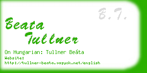beata tullner business card