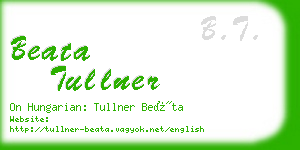 beata tullner business card